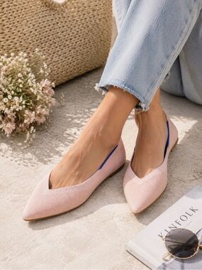 Rothy's The Point Light Pink / Soft Petal Flats Sz 5.5